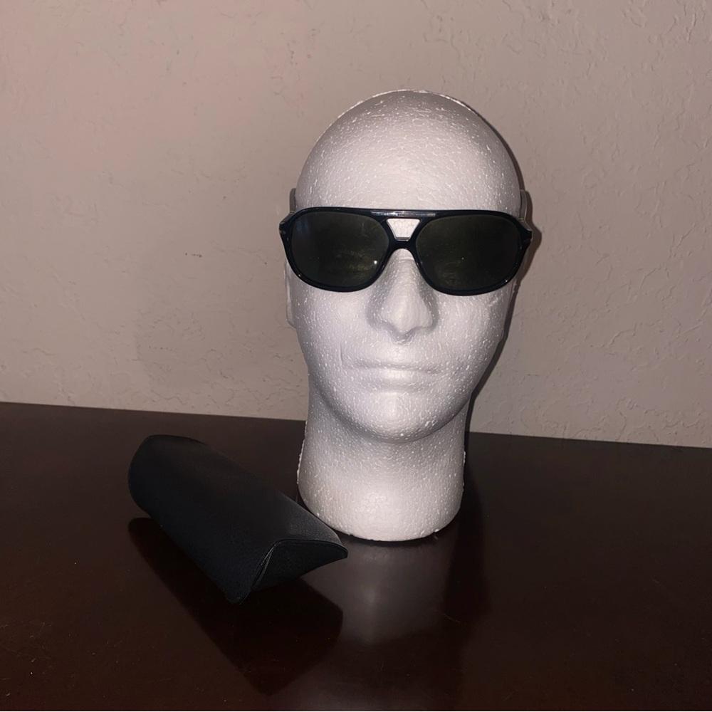 Persol polarized sunglasses men 2958 S 9558 5813 140 3 P Black Frame Grey  Lense
